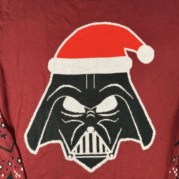 Darth Vader Disney Star Wars Santa Hat Christmas sweater Size Small - Picture 2 of 6